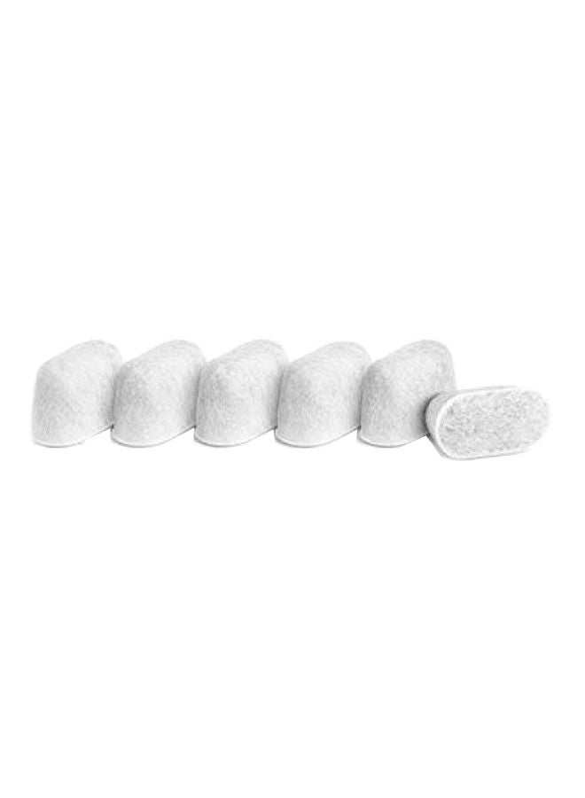 6-Piece Replacement Filter For Breville Coffee Machine White 2.2x1.14x1.3inch - Image 1